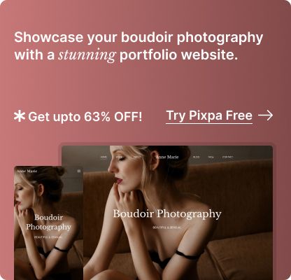 Скидка 63 % на Pixpa портфолио будуарной фотосъемки