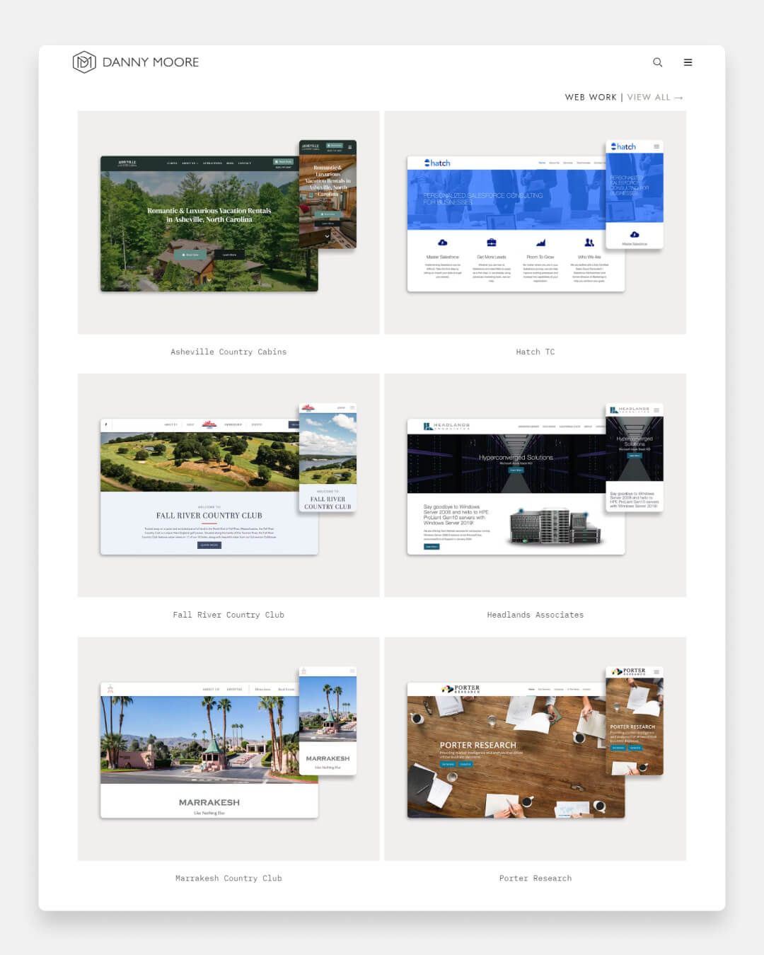 Danny Moore - Web Designer Portfolio Website