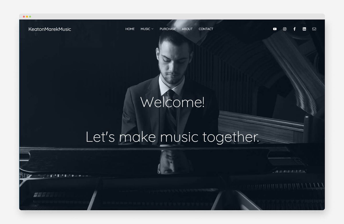 Keaton Marek – Website zum Musikkomponisten-Portfolio