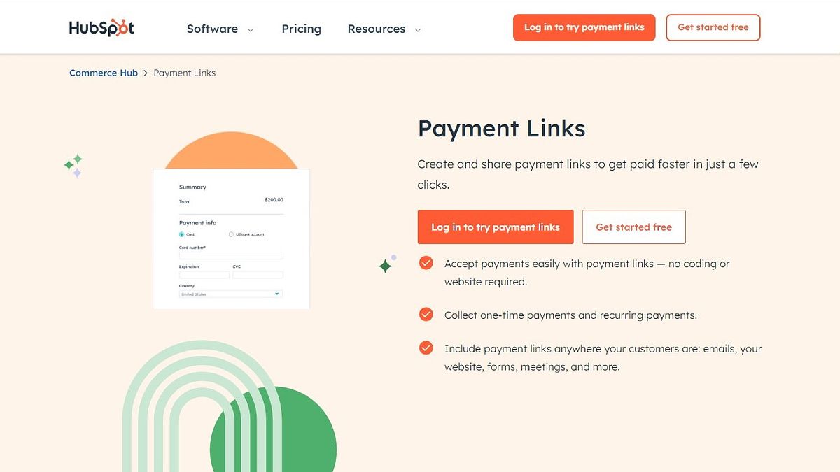 Links de pagamento HubSpot