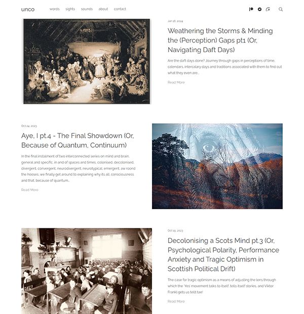 Unco Portfolio Website Examples