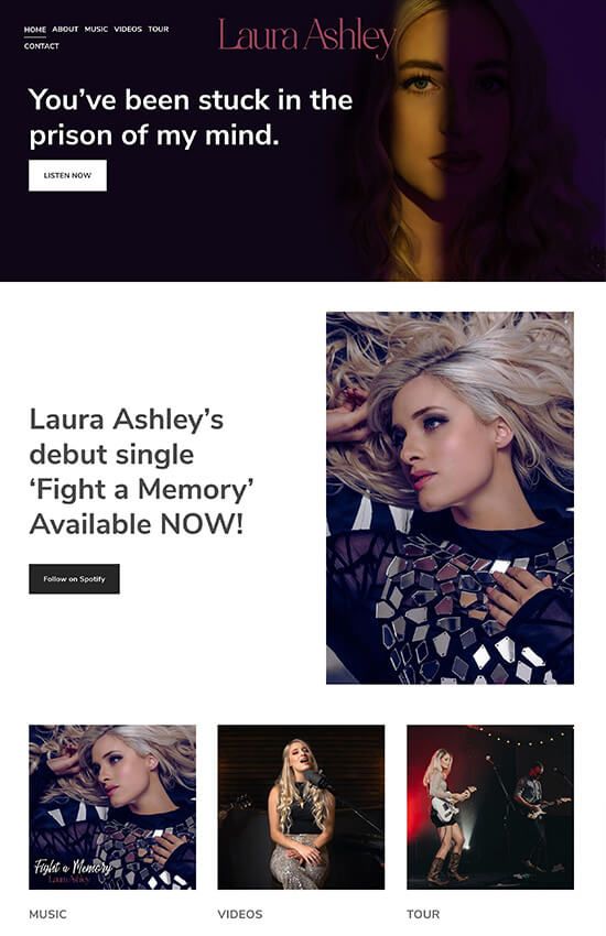 Beispiele für Laura Ashley Portfolio-Websites