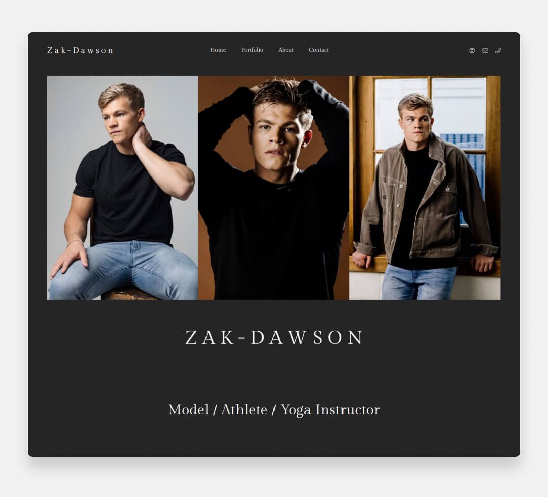 Portfolio modeli Zaka Dawsona