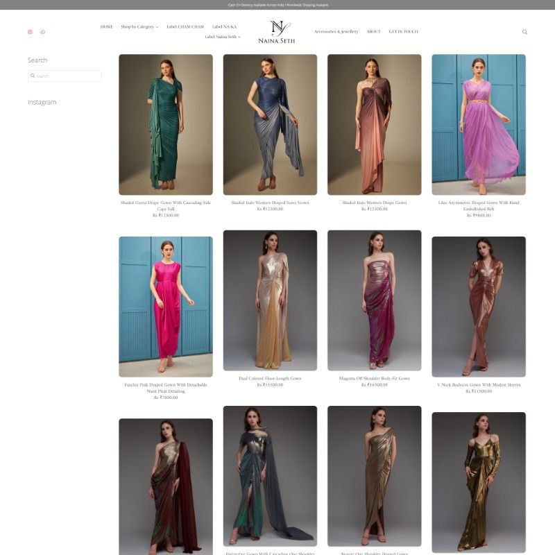 minimalist clothing online store design