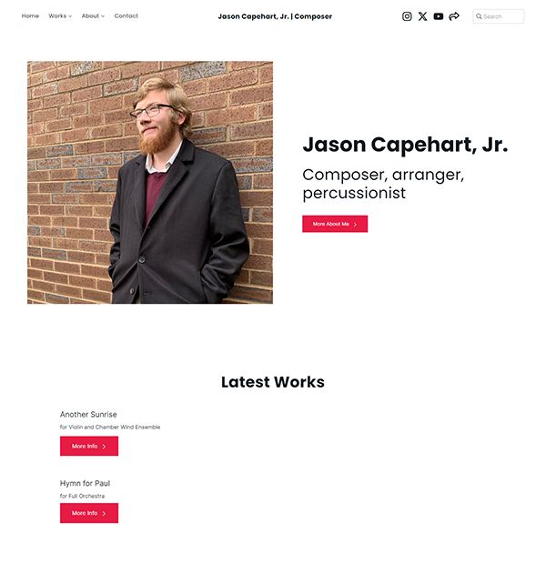 Jason Capehart, Jr. Esempi di siti Web di portfolio