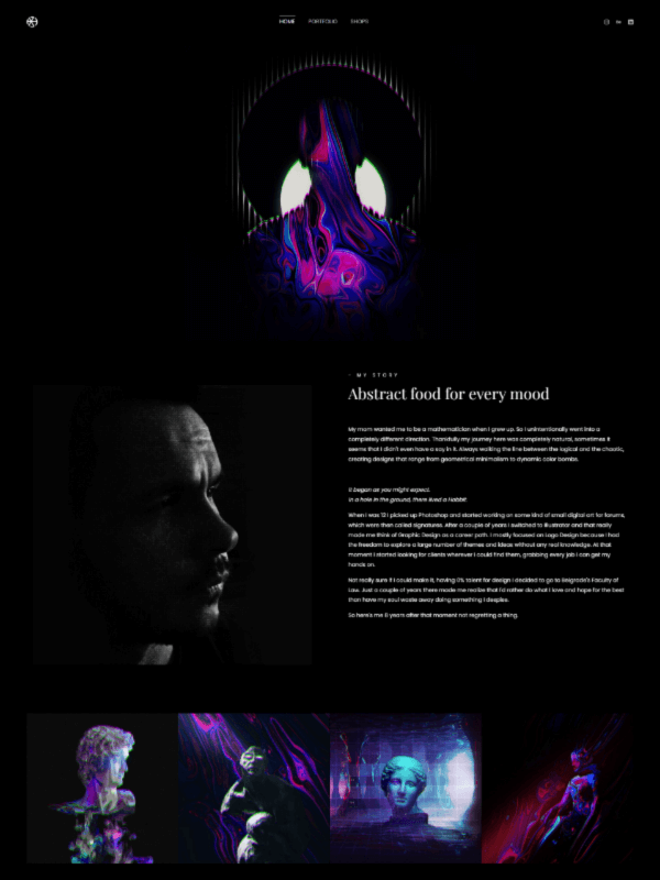 Mihailo Vucenic - Sitio web del portafolio del diseñador gráfico