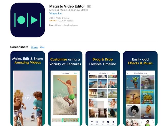 Editeur vidéo Magisto - notre choix d'application vidéo