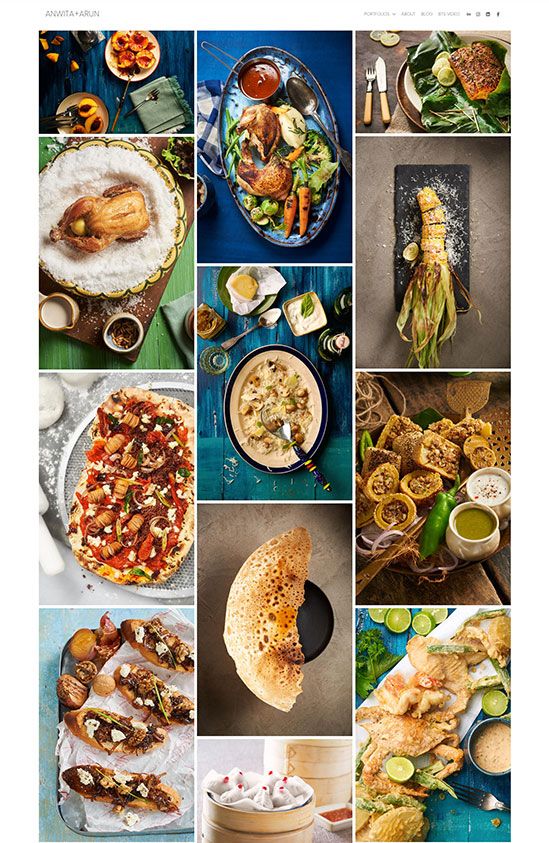 Anwita Arun Food Photography Portfólio Website
