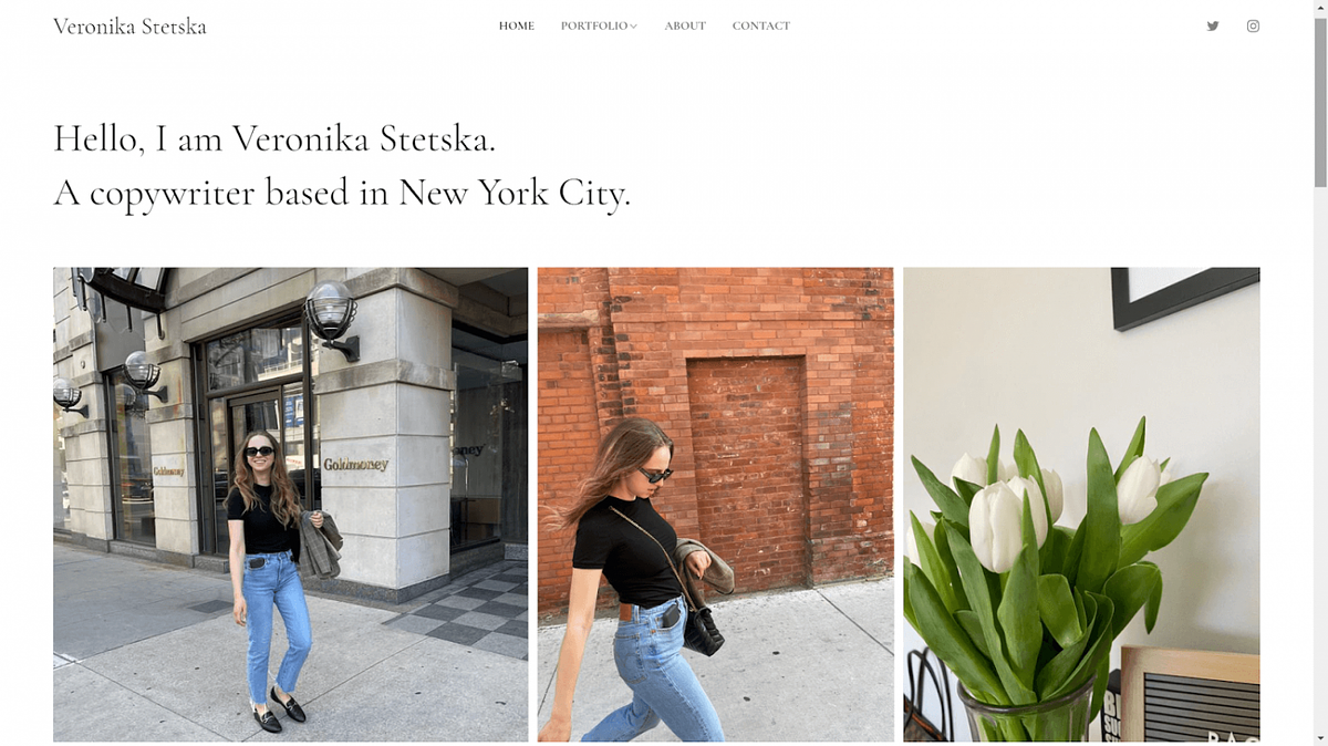 Site pessoal da redatora Veronika Stretska