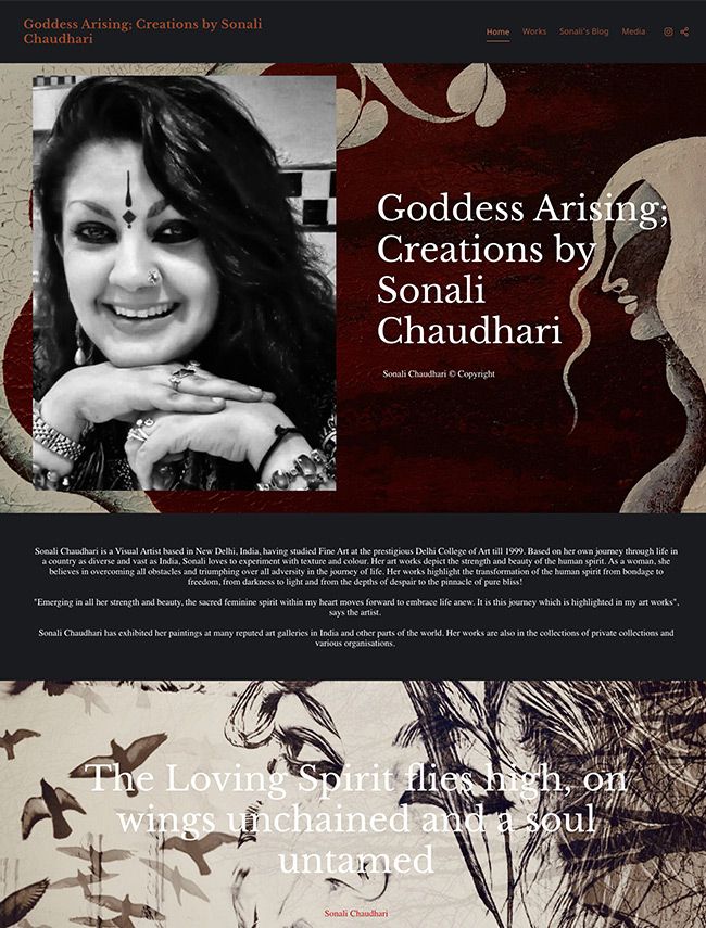 Website des inspirierenden Malers Sonali Chaudhari