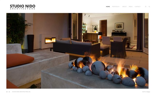 Exemplos de sites do portfólio do Studio Nido