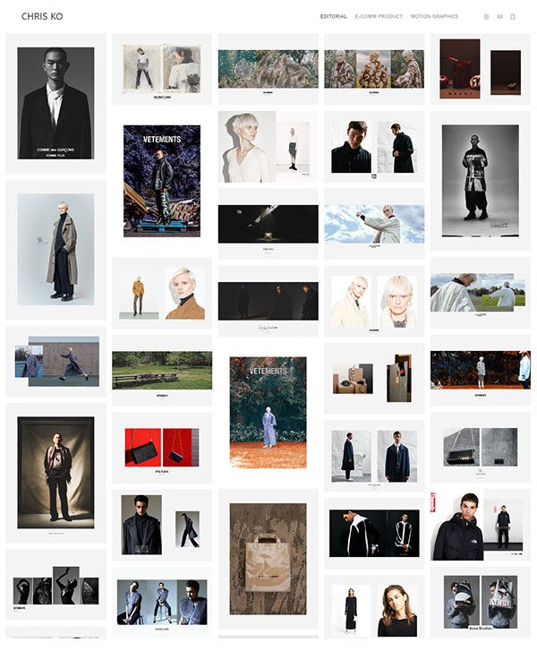Beispiele für Chris Ko-Portfolio-Websites