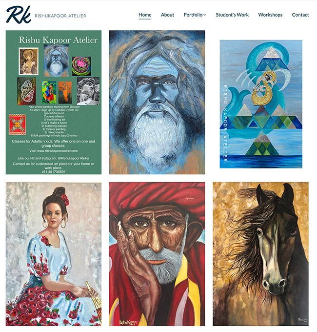 Rishu Kapoor inspirierende Maler-Website