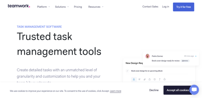 Teamwork-Projektmanagement-Produktivitäts-App