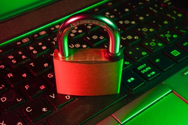 image of a lock on top of a keyboard